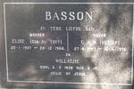 BASSON G.A.R. 1903-1976 & Elise DU TOIT 1907-1968