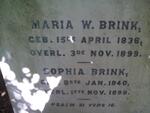 BRINK Maria W. 1836-1899 :: BRINK Sophia 1840-1899