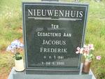 NIEUWENHUIS Jacobus Frederik  1941-2000