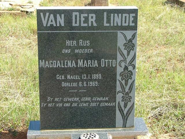 LINDE Magdalena Maria Otto, van der nee NAGEL 1899-1969