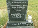 ROOYEN Maria Magdalena, van nee BOLTON 1919-1994