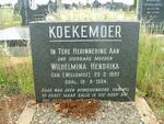 KOEKEMOER Wilhelmina Hendrika nee  WILLEMSE 1897-1964