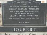 JOUBERT Phillip Bernard Malherbe 1894-1956 & Jeanne Marie Constance 1896-1983