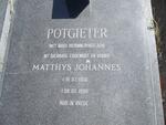 POTGIETER Matthys Johannes 1956-1999