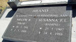 BRAND Willem B. 1911-2001 & Susanna F.L.1907-1988