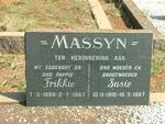 MASSYN Frikkie 1898-1967 & Susie 1910-1987