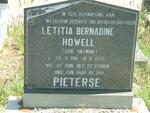 PIETERSE Letitia Bernadine Howell nee SNYMAN 1911-1976