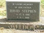 WELDON David Stephen 1918-1988