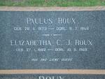 ROUX Paulus 1873-1946 & Elizabetha C.J. 1882-1969