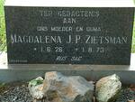 ZIETSMAN Magdalena J.P. 1926-1973