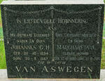 ASWEGEN Johannes G.H, van 1894-1967 & Marghareta A. HUMAN 1899-1986