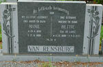 RENSBURG Manie, van 1899-1968 & Bettie DE LANGE 1899-1972