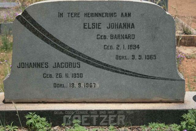 COETZER Johannes Jacobus 1890-1967 & Elsie Johanna BARNARD 1894-1965