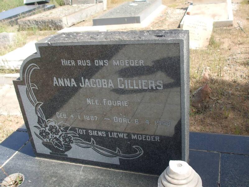 CILLIERS Anna Jacoba nee FOURIE 1887-1958