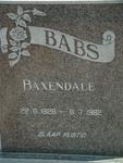BAXENDALE Babs 1929-1982