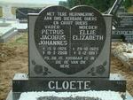 CLOETE Petrus Jacobus Johannes 1926-2008 & Ellie Elizabeth 1925-1997