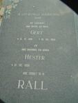 RALL Gert 1919-1995 & Hester 1938-
