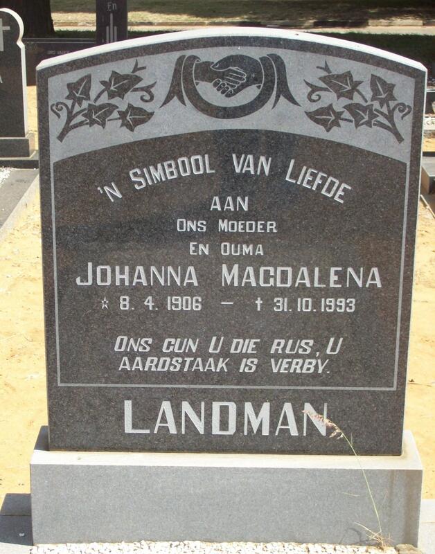 LANDMAN Johanna Magdalena 1906-1993