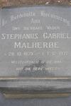 MALHERBE Stephanus Gabriel 1879-1972
