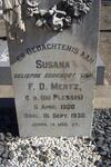 MERTZ Susana nee DU PLESSIS 1900-1930
