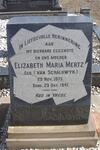 MERTZ Elizabeth Maria nee VAN SCHALKWYK 1875-1941