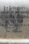 VILLIERS Catharina Johanna, de nee STRAUSS 1855-19??
