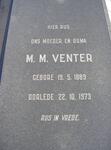 VENTER M.M. 1889-1973