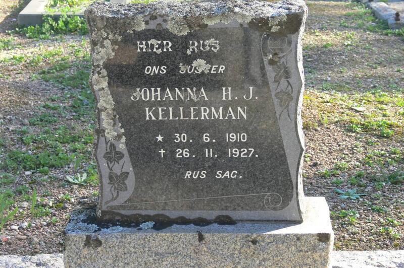 KELLERMAN Johanna H.J.  1910-1927