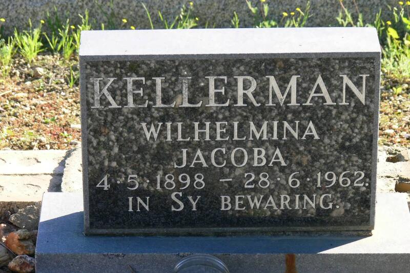 KELLERMAN Wilhelmina Jacoba 1898-1962