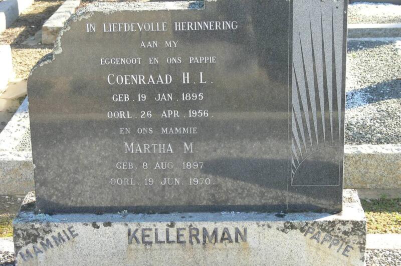KELLERMAN Coenraad H.L. 1895-1956 & Martha M. 1897-1970