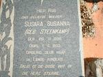 MALHERBE Susara Susanna formerly de LANGE nee STEENKAMP 1896-1953