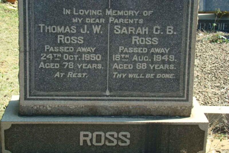 ROSS Thomas J.W. -1950 & Sara C.B. -1949