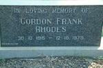 RHODES Gordon Frank 1915-1979
