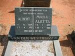 WESTHUIZEN Albert, van der 1894-1951 & Maria Aletta 1895-1980