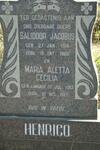 HENRICO Salidoor Jacobus 1914-1966 & Maria Aletta Cecilia LANGAGE 1913-1997