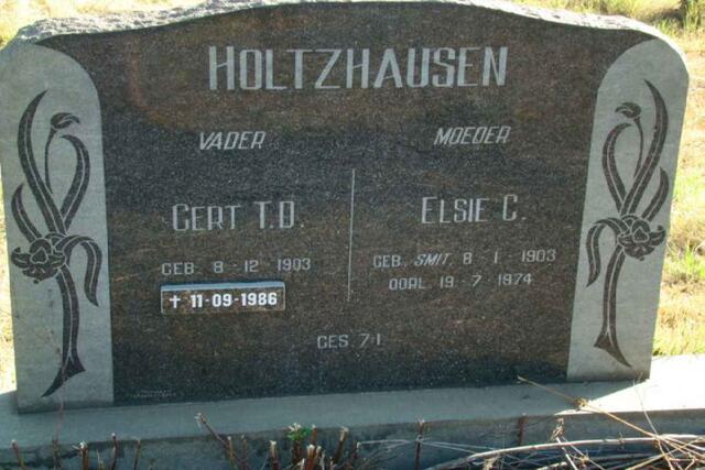 HOLTZHAUSEN Gert T.D. 1903-1986 & Elsie C. SMIT 1903-1974
