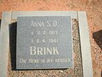 BRINK Anna S.D. 1917-1941