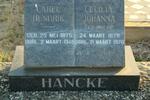 HANCKE Carel Hendrik 1875-1948 & Cecilia Johanna MALAN 1878-1970