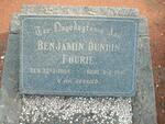 FOURIE Benjamin Dunhin 1904-1945