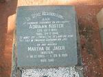 KOSTER Adriaan 1899-1946 & DE JAGER Martha formerly KOSTER 1905-1991