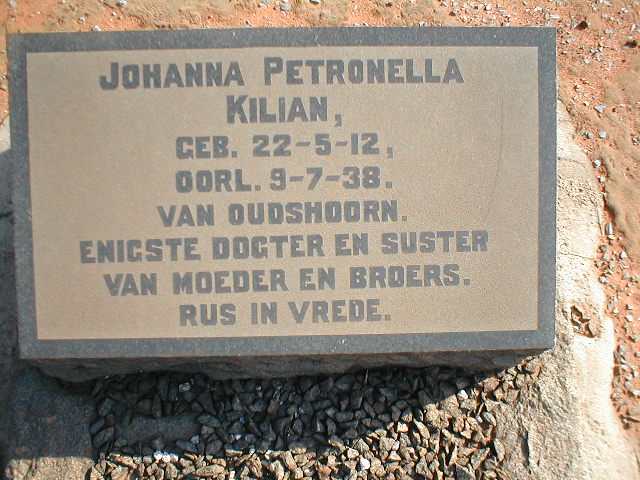 KILIAN Johanna Petronella 1912-1938