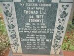 WET Thomas I.J., de 1892-1956 & Christina W. 1915-1990