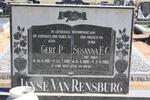 RENSBURG Gert P. , Janse van 1912-1992 & Susanna E.C. ROUX 1908-2005