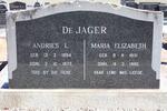 JAGER Andries L., de 1894-1972 & Maria Elizabeth 1901-1985