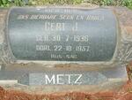 METZ Gert J. 1936-1957