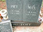 TOIT Piet, du 1918-1958 :: DU TOIT Max 1918-1990 :: ? -1990