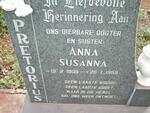 PRETORIUS Anna Susanna 1939-1959
