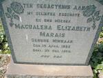 MARAIS Magdalena Elizabeth nee MINNAAR 1886-1960