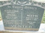 VENTER Jacob 1887-1961 & Aletta 1894-1985