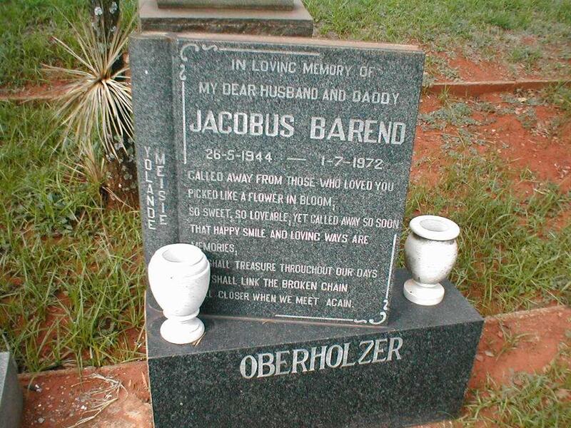 OBERHOLZER Jacobus Barend 1944-1972